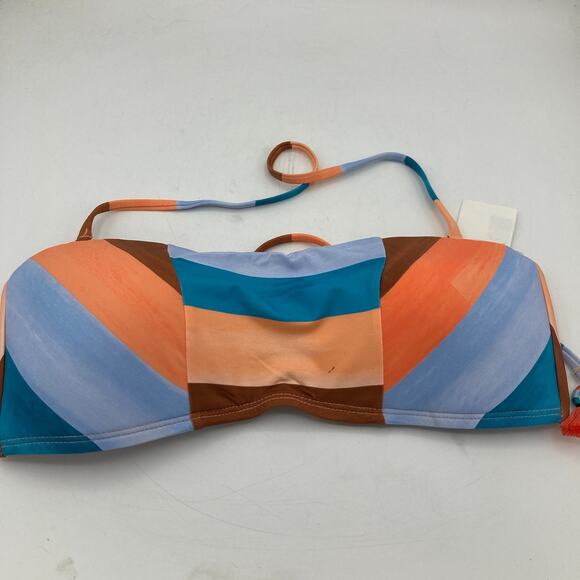 LUCKY BRAND Women's Bandeau Hipster Bikini Swimsuit Top sz M Medium - Picture 6 of 11